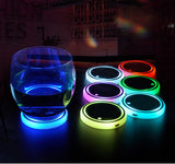 Car LED Luminous Water Coaster Solar USB Charging