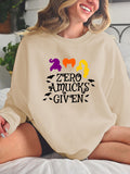 Full Size Round Neck Long Sleeve ZERO AMUCKS GIVEN Graphic Sweatshirt